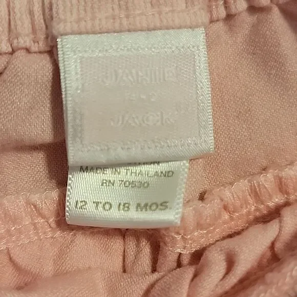 JANIE AND JACK LIGHT PINK PLEATED SKORT WITH BOW, SIZE 12-18 MONTHS - Picture 6 of 8